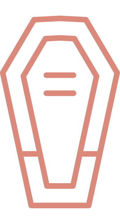 Pictogramme représentant un cercueil